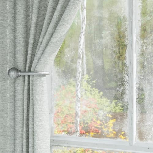 Hion Curtain Holdbacks Silver 6pcs, Curtain Tiebacks Wall Mounted Hooks - Image 6