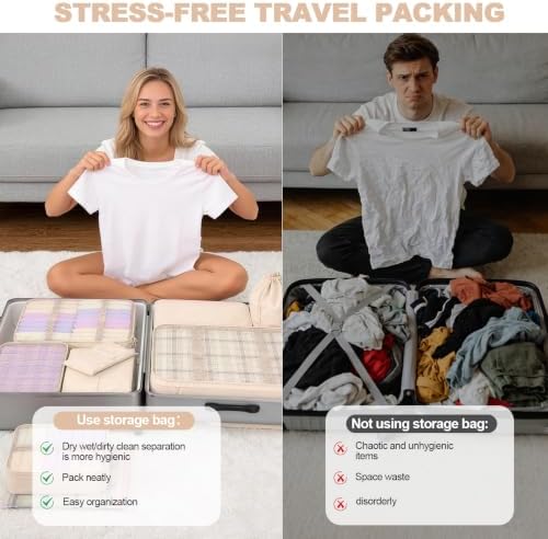 9 Set Packing Cubes for Travel, Suitcase Organizer Bags for Luggage - Image 7