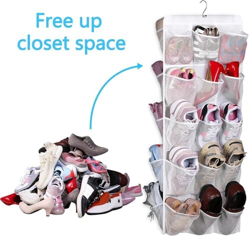 MISSLO 30 Large Pockets Dual Sided Hanging Baby Shoe Organizer - Image 6