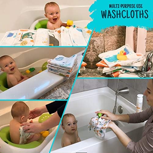 Baby Swaddle Blanket and Washcloths Set, 12 Pieces Muslin Cotton Baby Swaddle - Image 6
