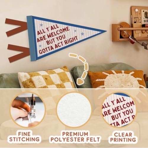 Classroom Welcome Sign Felt Banner, All Y’all Are Welcome But You Gotta Act - Image 7