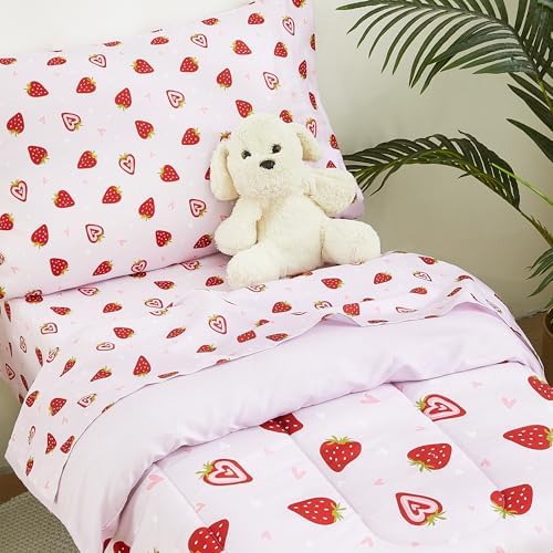 lasoftan Toddler Bedding Set, 4 Piece Bed-in-a-Bag Toddler Bed Comforter Sets - Image 7