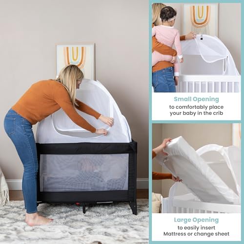 Mini Crib and Pack and Play Tent, Net Canopy to Keep Baby from Climbing Out - Image 7