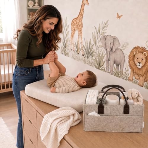 Felt Diaper Caddy Organizer, Nursery & Car Organizer - Image 7