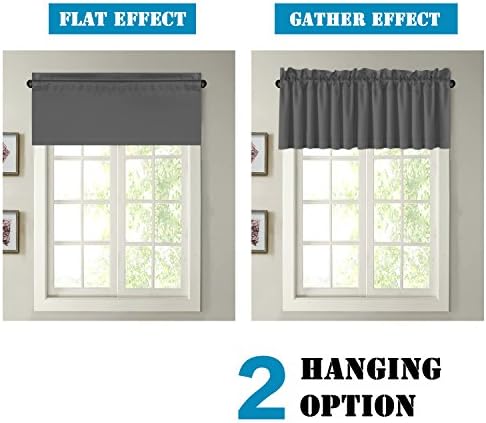 H.VERSAILTEX Blackout Valances for Windows, Kitchen Valance Curtains for Living - Image 6