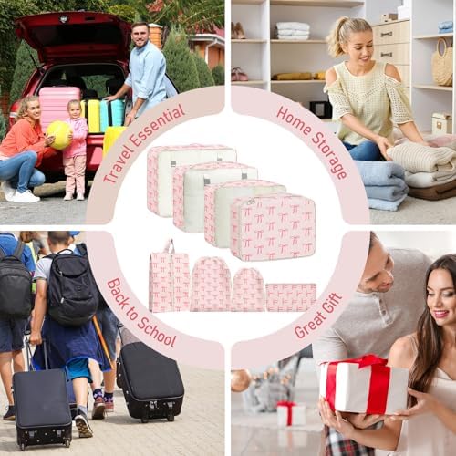 8 Set Packing Cubes for Travel Suitcase Organizer Bags Luggage Packing Cubes - Image 7