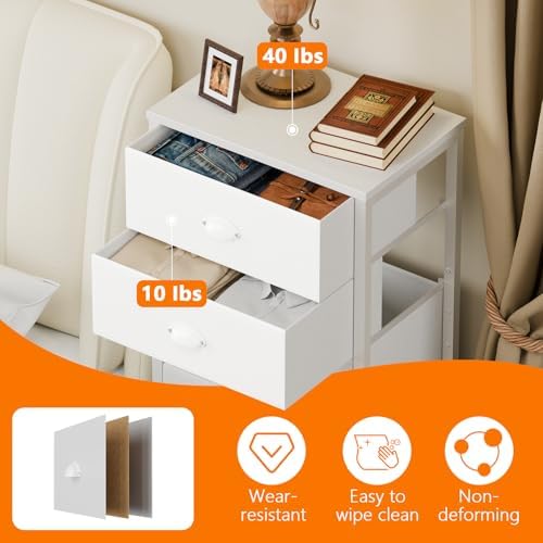 Furnulem White Tall Dresser for Bedroom, Chest of Drawer - Image 6