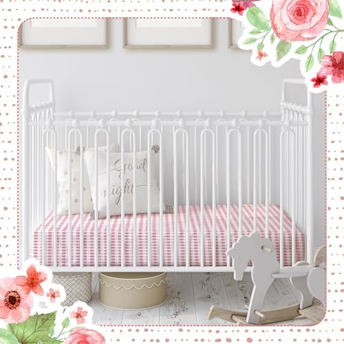 Peryiter 4 Pack Crib Sheets for Baby Girl - Image 6