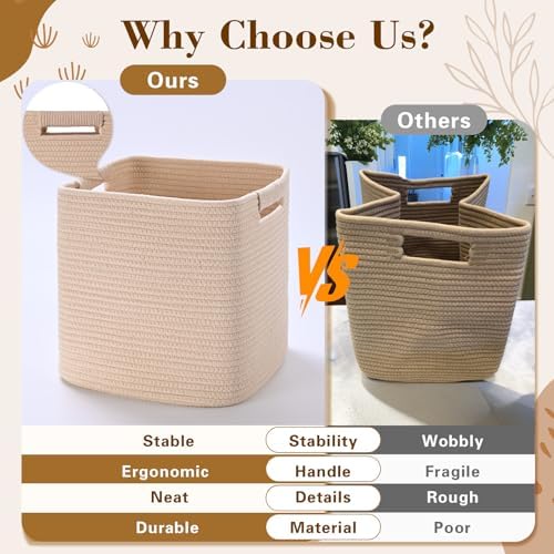 13 Inch Storage Cubes, 3 Pack Cube Storage Bins - Image 6
