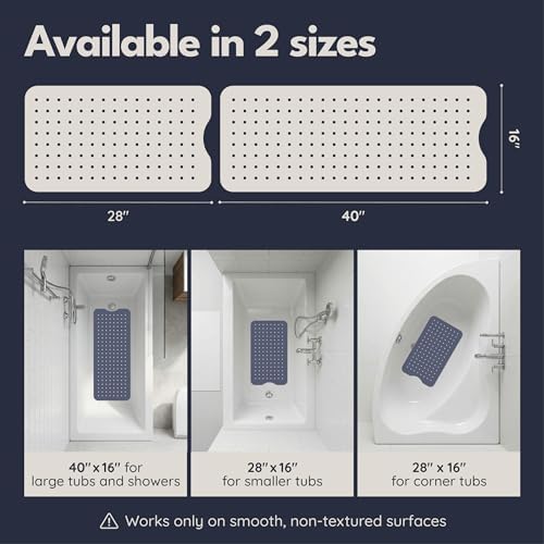 homerella Bathtub Mat Non Slip Kids 28x16 Baby Bath Mat Non Slip Anti Mold - Image 6