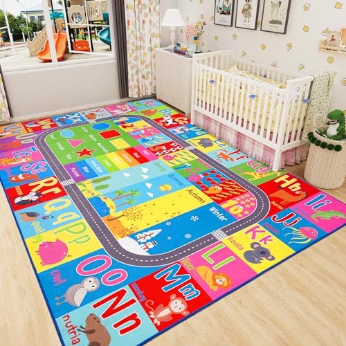 HOMORE Kids Educational Rug, 8x10 Alphabet Area Rug - Image 7