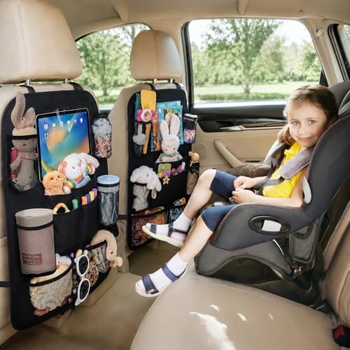 Backseat Car Organizer w/ 10 Storage Pockets 11" Tablet Holder - Image 7