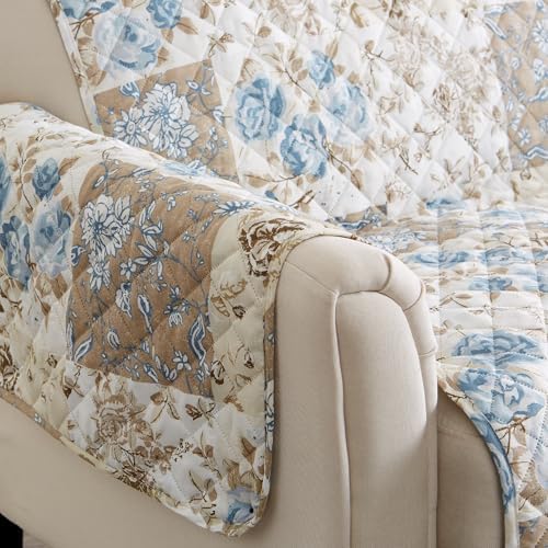 Great Bay Home Reversible Floral Patchwork Chair Furniture Protector - Image 6