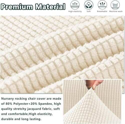 Nursery Rocking Chair Cover, Modern Glider Chair Cover - Image 7