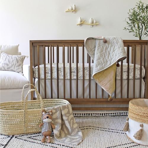 Crane Baby 100% Cotton Sateen Fitted Baby Sheets, Breathable, Fits 28X52 - Image 6