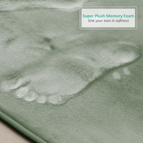 Clara Clark 3 Piece Bathroom Rugs, Velvet Memory Foam Bath Mat Set, Non-Slip - Image 7
