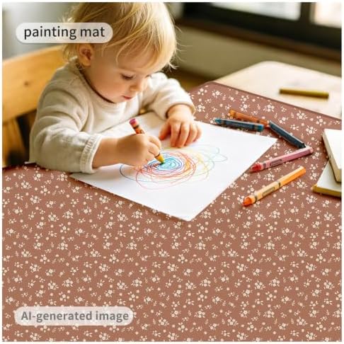 Baby Splat Mat for Under High Chair, 51 x 51 Inch - Image 6