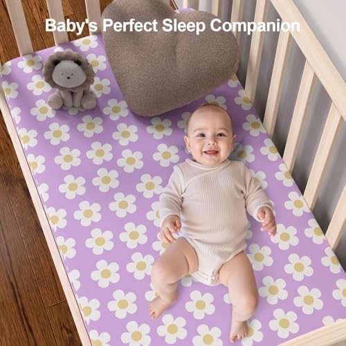 Pack N Play Sheets Fitted, Mini Crib Sheets, Breathable Soft Unisex Playard - Image 7