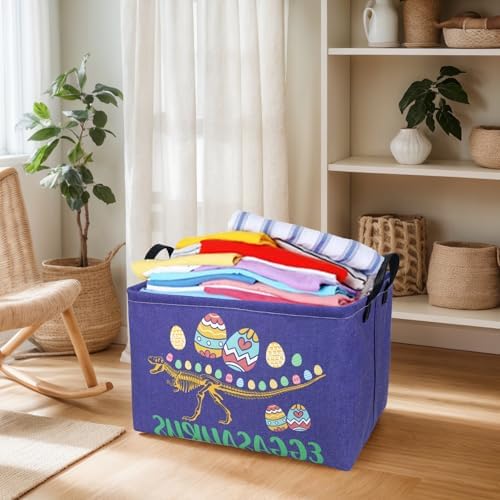 Dinosaur Easter Basket for Kid Large Empty Baby Rectangular Cute Easter Gift - Image 6