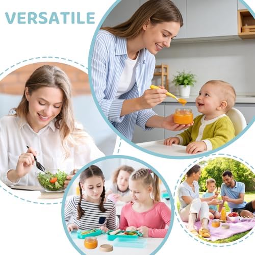 Glass Baby Food Storage Containers, Baby Food Jars, 6 Pack Small Glass - Image 6