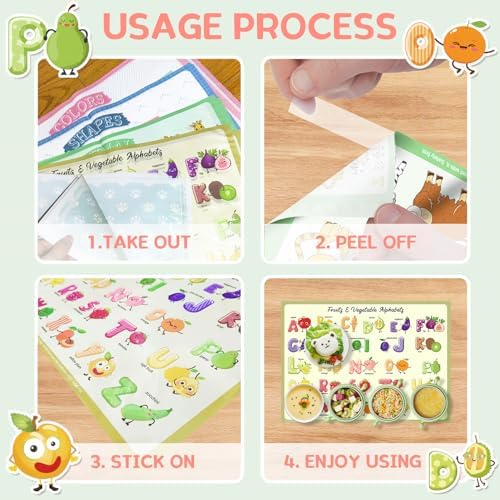 Disposable Placemats for Baby & Toddlers – 40 Pack 12x18 Inches – Sticky Table - Image 6