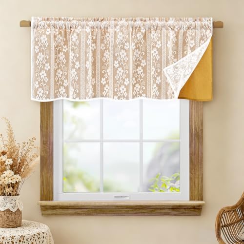 ASPMIZ Linen Valances for Windows Double Layer Valance Curtains - Image 7