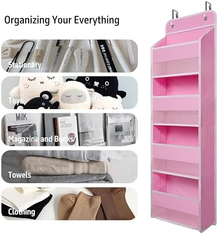 Giraffe Creation Compact Pink Over Door Organizer - Image 6