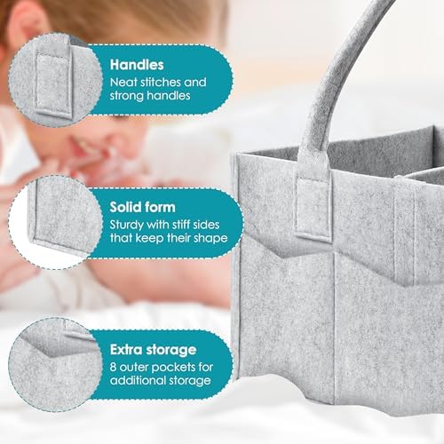 Cute Castle 4 Pack Diaper Caddy Organizer - Image 7