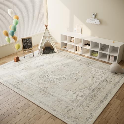 Washable Living Room Area Rug: 6x9 Bedroom Rugs Non Slip Soft Boho Carpet - Image 6