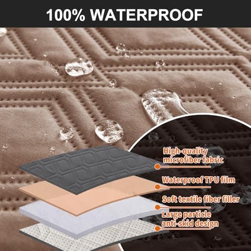 Genina Waterproof Loveseat Recliner Cover Non-Slip, Sofa Cover - Image 6