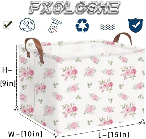 Rectangular Rose Pink Flower Basket - Image 7