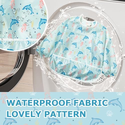 Little Dimsum Long Sleeve Bib for Baby Infant Toddler 6-36 Months - Image 6