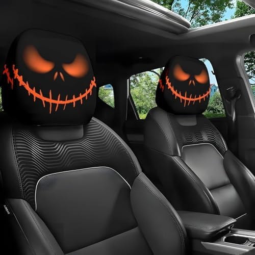 Funny Cartoon car headrest Cover, 2 Pieces Set of Cute Funny Eyes, Suitable - Image 6