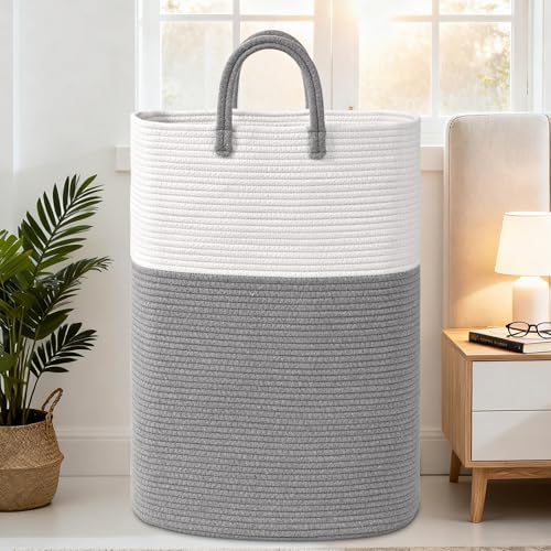 Woven Laundry Basket for Clothes, 65L Large Rectangle Laundry Hampers - Image 6