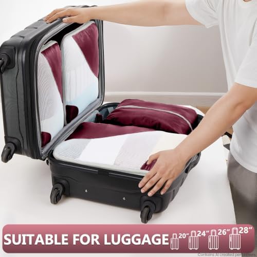 OlarHike 8 Set Packing Cubes for Travel, Gifts for Women Mom, Anti-Tearing - Image 6