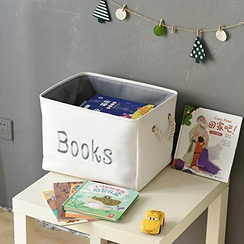 Book Basket for Kids Room, Book Storage Basket Book Organizer for Nursery Room - Image 6
