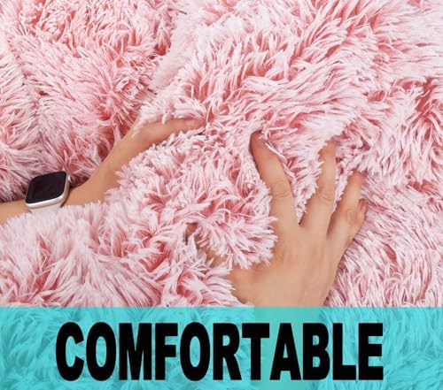 Fluffy Stuffed Animal Storage Bean Bag Chair Cover, Faux Fur Comfy Bean Bag - Image 7