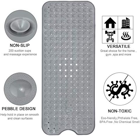 YINENN Bath and Shower Safety Mats 40x16 inch, Non Slip - Image 5