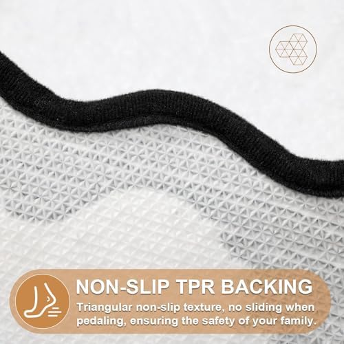 ORTIGIA Cute Scalloped Bathroom Rugs Non Slip Washable, Quick Dry Absorbent - Image 6