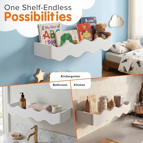 Ovalo Nursery Book Shelves Set of 2 - Image 7