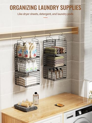 6 Tier Closet Hanging Organizer, Metal Closet Organizers and Storage - Image 6