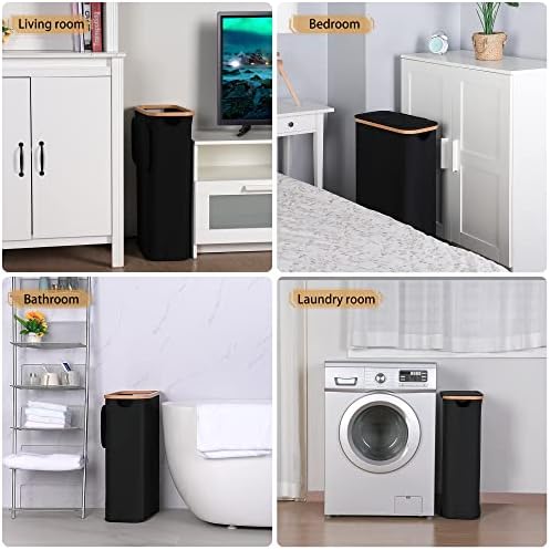 iEGrow 60L Slim Laundry Hamper, Narrow Laundry Basket - Image 6