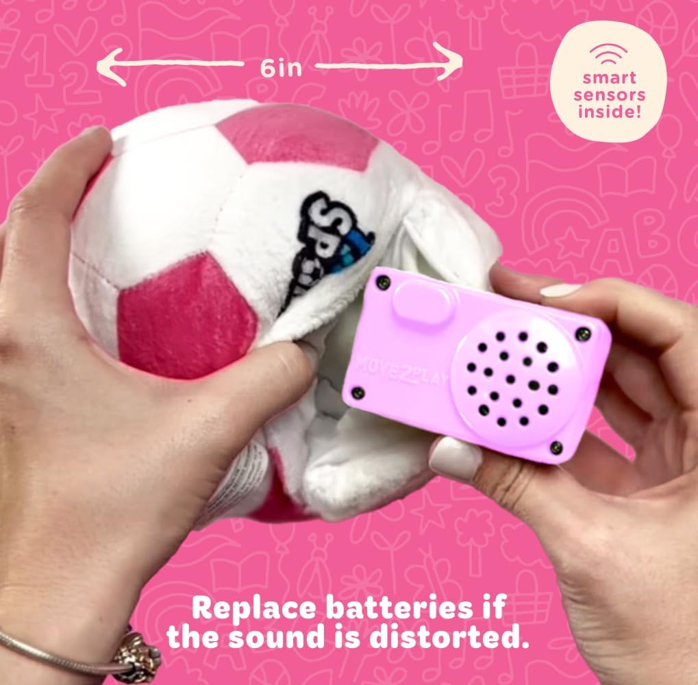 Move2Play, Hilariously Interactive Toy with Music & Sound Effects | Birthday Gift for Boy & Girl | Ball for Toddler & Baby | 6, 12, 18+ Months | 1, 2, 3+ Year Old