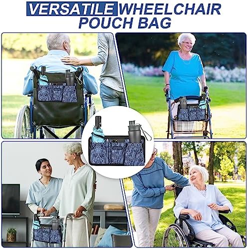 Wheelchair Side Bag, Wheel Chair Armrest Pouch Accessories - Image 7