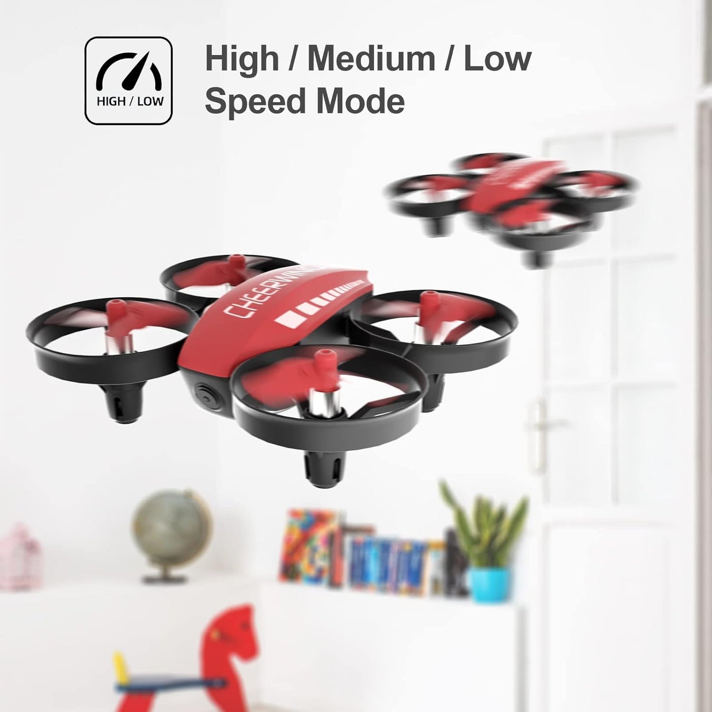 Cheerwing CW10 Mini Drone for Kids WiFi FPV Drone with Camera, RC Drone Gift Toy for Boys and Girls with Auto Hovering, Voice Control