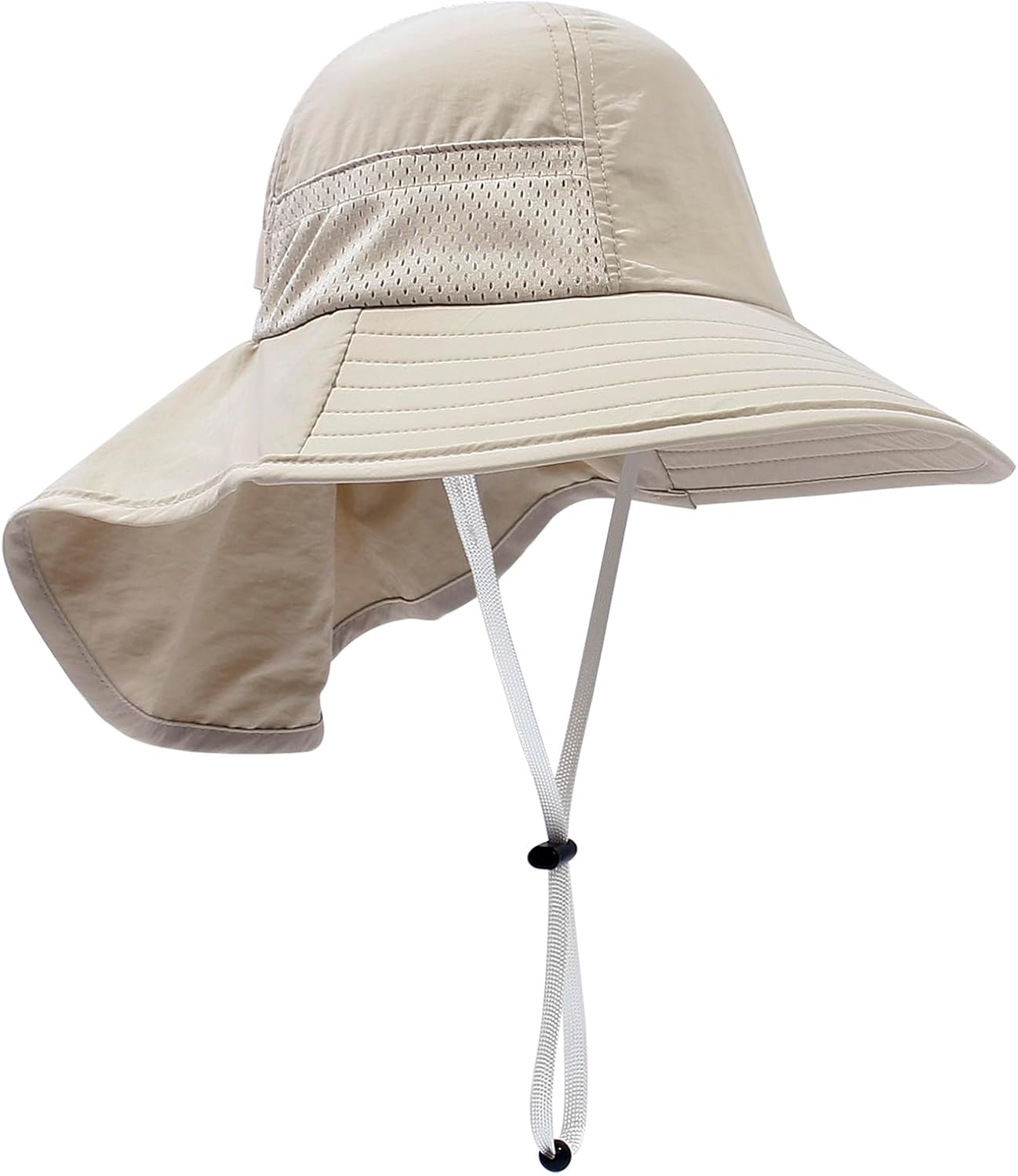 CHUNG Baby Sun Protection Hat Summer Toddler Adjustable UPF 50+ Wide Brim Neck Flap Beach Caps Boys Girls 1-12 Years Kids