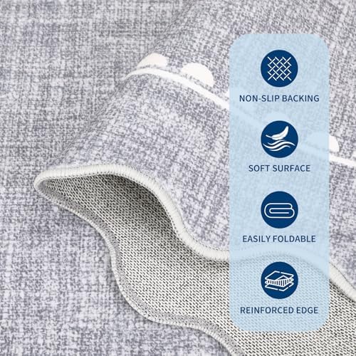 GarveeHome 6ft Round Rugs Washable Scalloped Bow Rug - Image 6