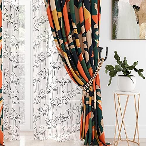 Sumnacon Set of 2 Curtain Holdbacks, Wall Mounted Aluminum Alloy Window Drapery - Image 7