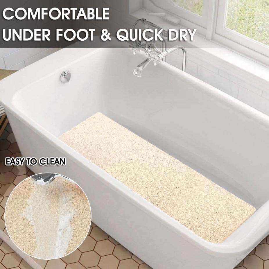 Shower Mat Non Slip 40.2 x16.1 Inch, Loofah Shower Mat Anti Slip Tub Mat - Image 7