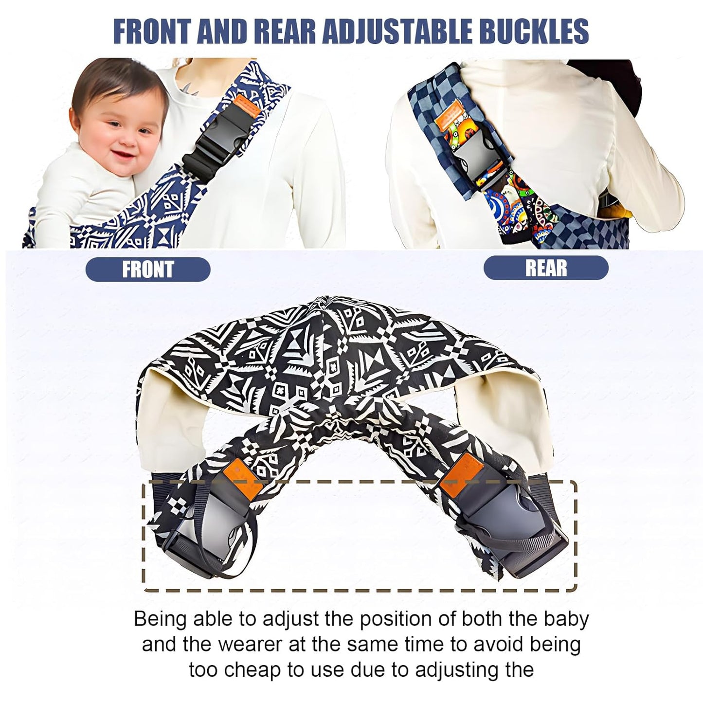 Baby Sling Carrier,Baby Sling,Toddler Carrier,Adjustable and Non-Slip Hip Seat Carriers Carrying 10-30 lbs(Star)